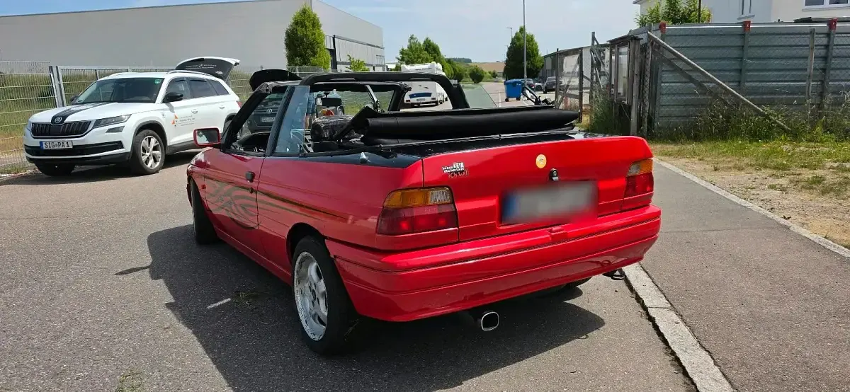 Gebraucht Ford Escort Cabriolet 105 PS (77 kW) 1991 Rot Cabrio