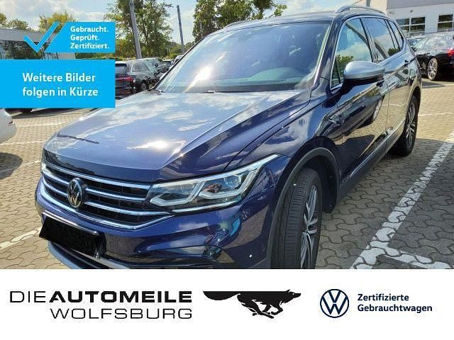 Atlantic blue metallic (metallic) Gebraucht 2023 VW Tiguan Allspace Elegance SUV | 41.990 € (Fairer Preis) - Bild 1/3