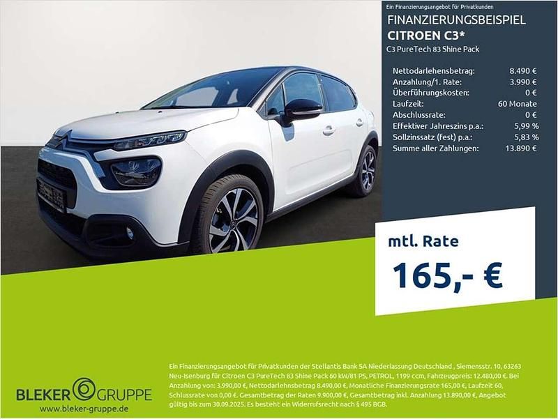Weiß Gebraucht 2022 Citroën C3 PureTech Kleinwagen | 12.480 € (Superpreis) - Bild 1/3