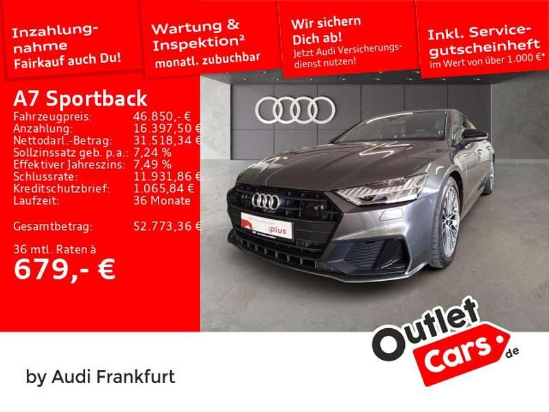 Daytonagrau perleffekt/daytona Gebraucht 2020 Audi A7 S-Line Limousine | 46.850 € - Bild 1/2