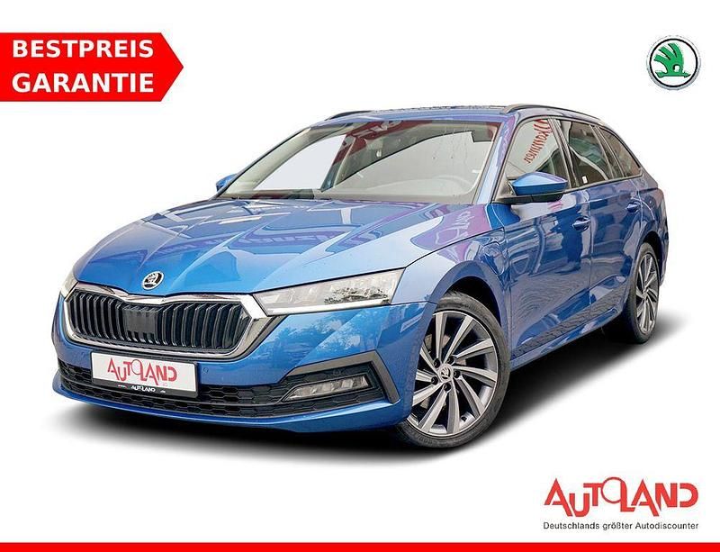 Race blue metallic (metallic) Gebraucht 2021 Skoda Octavia Ambition Kombi | 23.950 € (Fairer Preis) - Bild 1/4