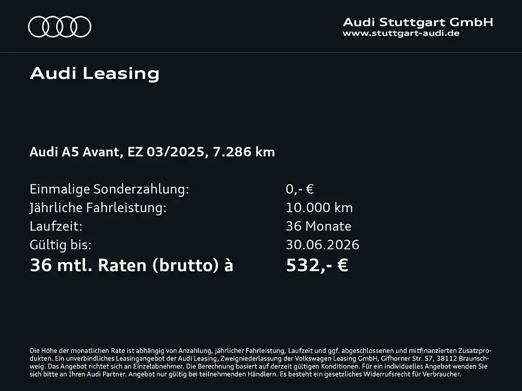 Second-hand Audi A5 Sport 204 CP (150 kW) 2025 Argintiu Break