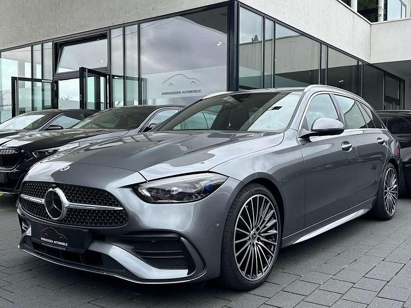 Selenitrgau metallic Gebraucht 2021 Mercedes C300 AMG line Kombi | 36.890 € (Fairer Preis) - Bild 1/4