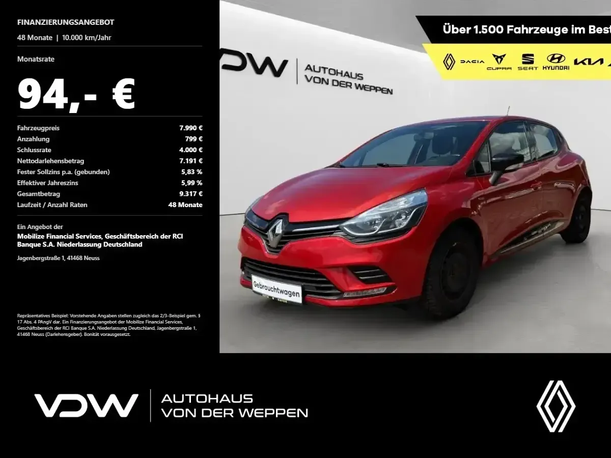 Gebraucht Renault Clio IV LIMITED 73 PS (53 kW) 2018 Kleinwagen
