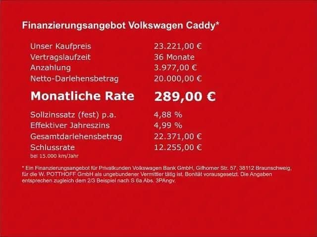 Occasion VW Caddy Basis 114 ch (83 kW) 2022 Monospace