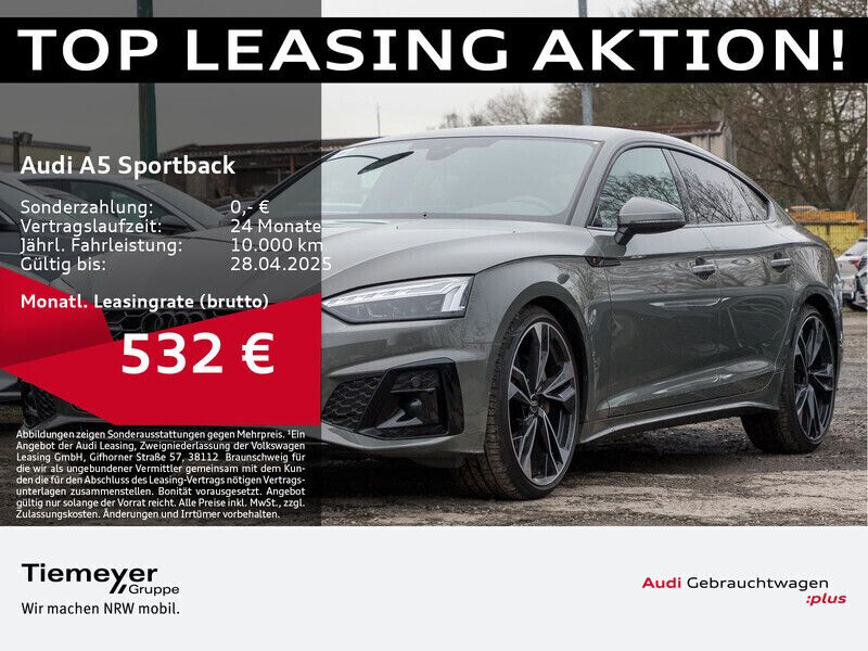 Chronosgrau metallic Gebraucht 2023 Audi A5 Sportback S-Line Kleinwagen | 49.740 € - Bild 1/4