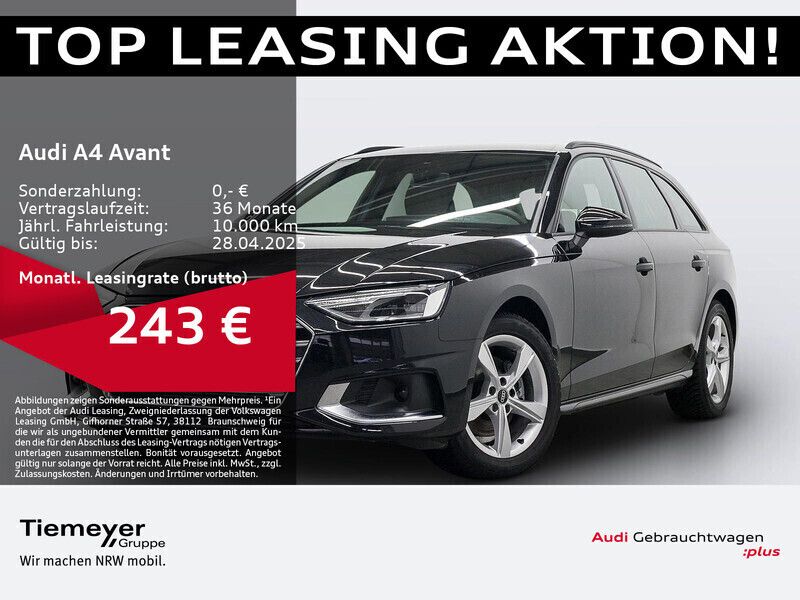 Mythosschwarz metallic Gebraucht 2024 Audi A4 Advanced Plus Kombi | 32.660 € (Fairer Preis) - Bild 1/4