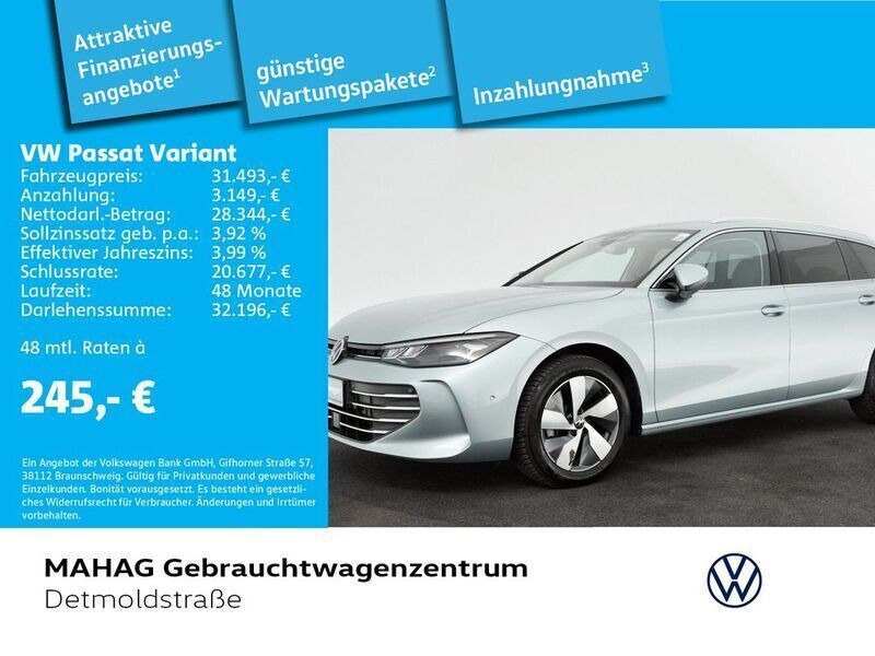 Silber Gebraucht 2024 VW Passat Business Kombi | 31.682 € (Superpreis) - Bild 1/2