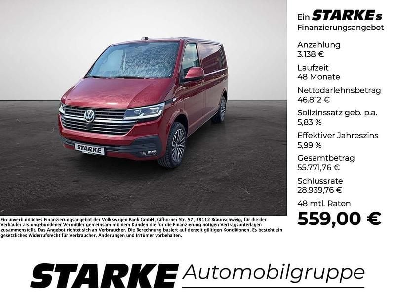 Rot (fortanarot metallic) Neu 2024 VW T6.1 Van | 49.950 € (Superpreis) - Bild 1/4