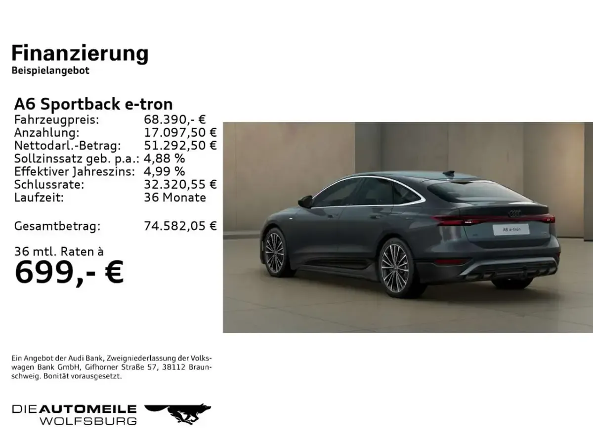 Gebraucht Audi A6 e-tron S-Line 314 kW (428 PS) 2025 Magnetgrau Limousine