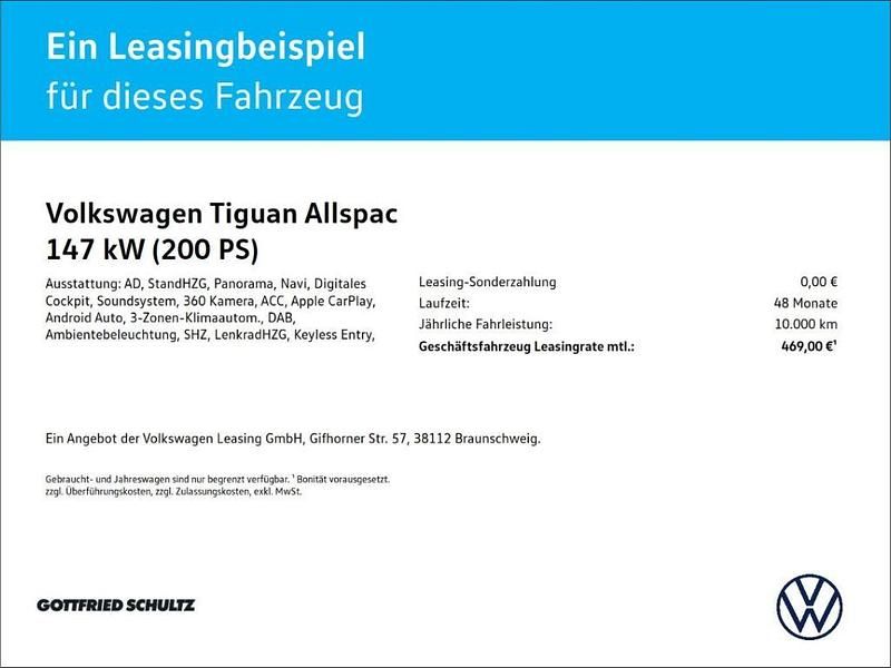 Weiss Gebraucht 2024 VW Tiguan Allspace SUV | 43.950 € (Etwas zu teuer) - Bild 1/1