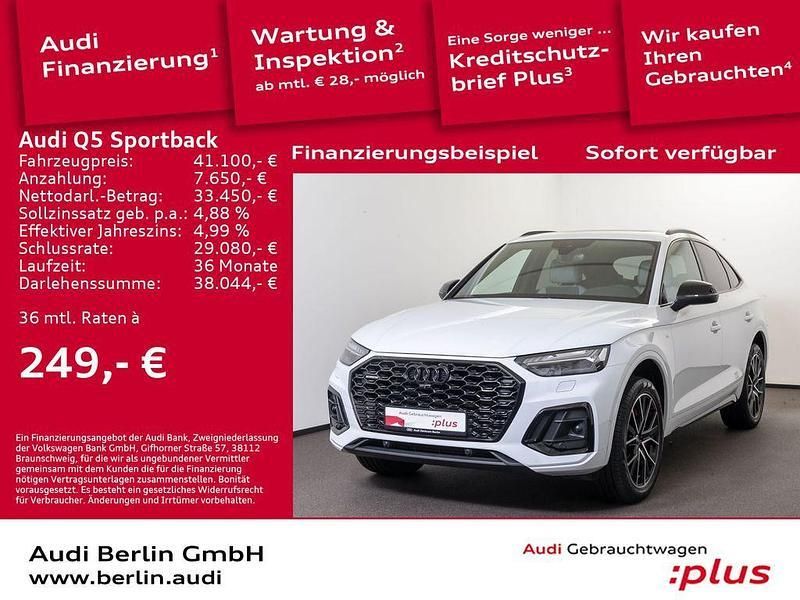 Gletscherweiß metallic Gebraucht 2021 Audi Q5 Sportback Ambiente SUV | 41.100 € (Fairer Preis) - Bild 1/3