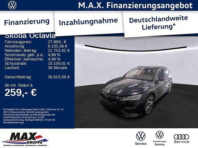 Schwarzmagic perleffekt (metallic) Gebraucht 2022 Skoda Octavia RS Kombi | 27.889 € (Teuer) - Bild 1/4