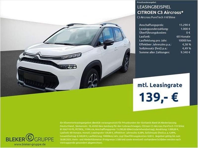 Lack weiss banquise/typ aussenverkleidung spiegel flach standard Gebraucht 2023 Citroën C3 Aircross PureTech SUV | 15.290 € (Guter Preis) - Bild 1/3
