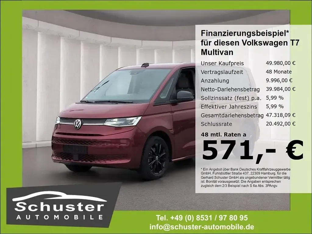 Second-hand VW T7 204 CP (150 kW) 2025 Roșu Van