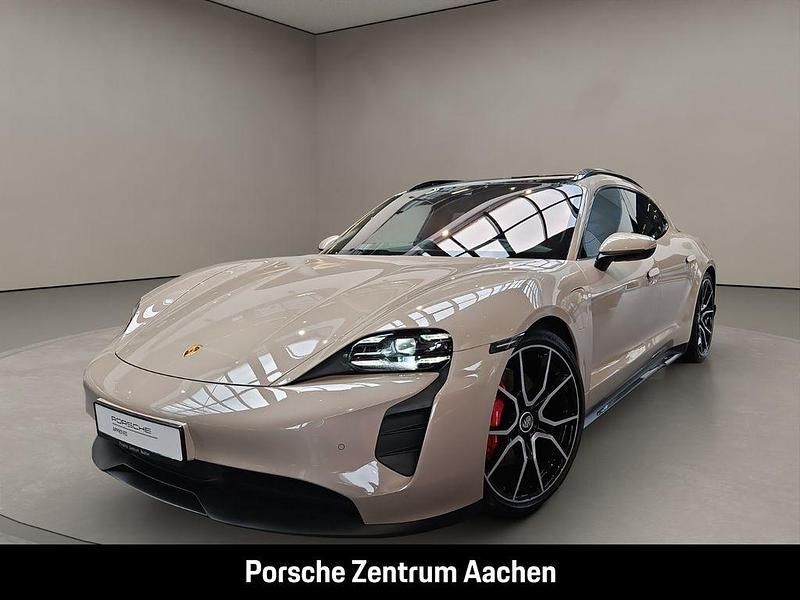 Beige Gebraucht 2022 Porsche Taycan 4S Sport Turismo Limousine | 71.800 € (Fairer Preis) - Bild 1/4