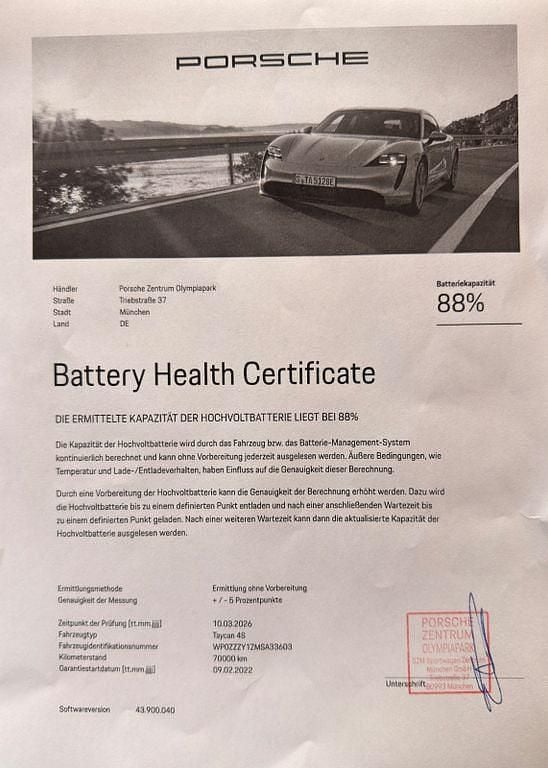 Gebraucht Porsche Taycan 4S Performance Package 419 kW (571 PS) 2022 Schwarz Limousine