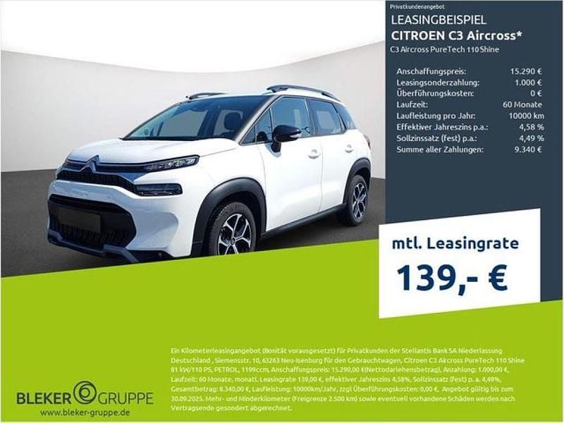 Lack weiss banquise/typ aussenverkleidung spiegel flach standard Gebraucht 2023 Citroën C3 Aircross PureTech SUV | 15.290 € (Guter Preis) - Bild 1/3