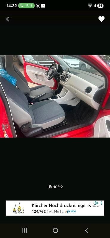 Second-hand VW up! 75 CP (55 kW) 2012 Roșu Hatchback