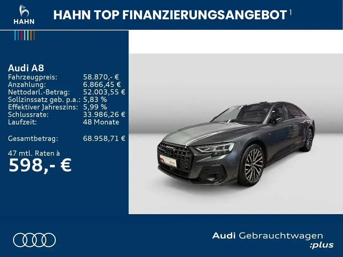 Gebraucht Audi A8 S-Line 286 PS (210 kW) 2023 Daytonagrau perleffekt Limousine
