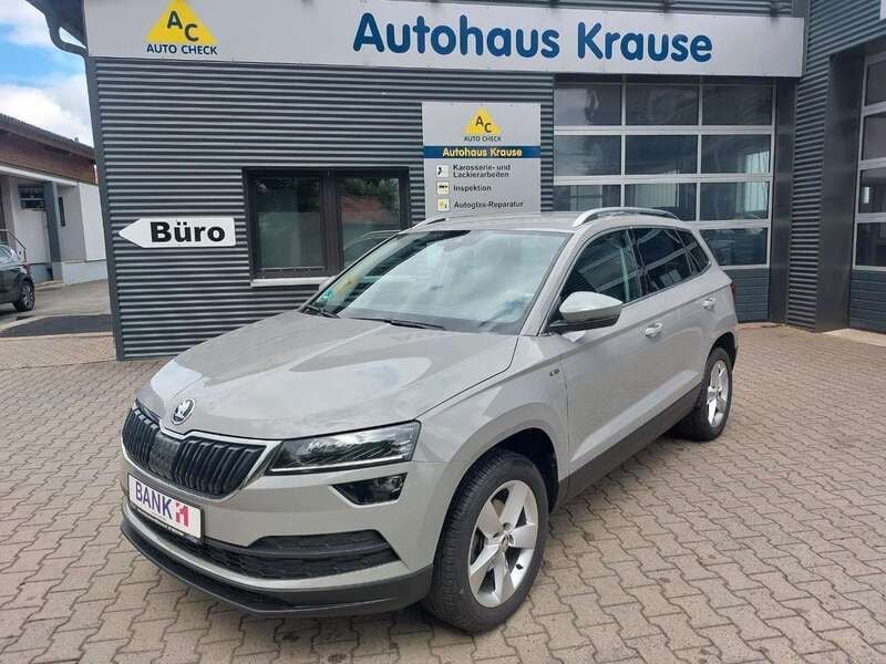 Steelgrau Gebraucht 2019 Skoda Karoq Soleil SUV | 21.900 € (Fairer Preis) - Bild 1/4