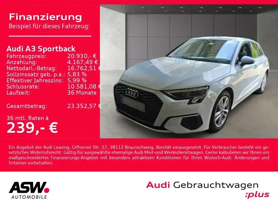 Gebraucht Audi A3 Ambiente 204 PS (150 kW) 2023 Weiß Limousine