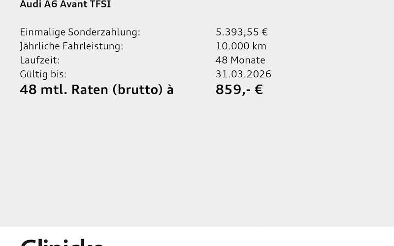 Neu Audi A6 Sport 299 PS (219 kW) 2025 Florettsilber metallic Kombi