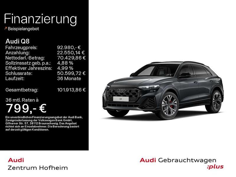 Gebraucht Audi Q8 S-Line 489 PS (359 kW) 2024 Daytonagrau perleffekt SUV
