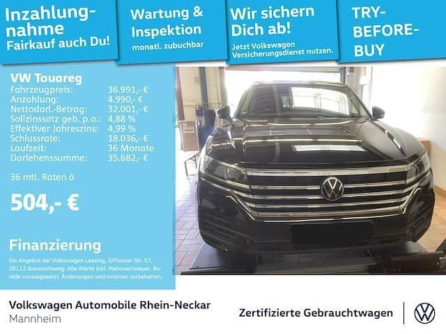 Deep black perleffekt Gebraucht 2020 VW Touareg Basis SUV | 36.991 € (Guter Preis) - Bild 1/4