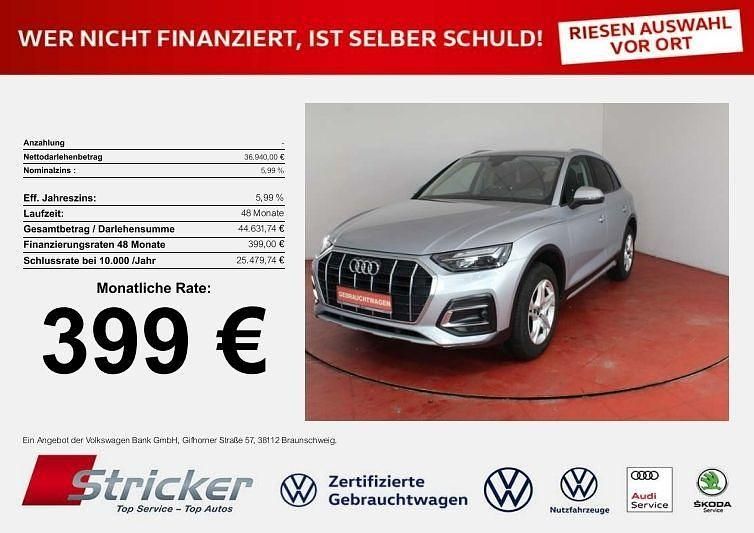 Florettsilber metallic (metallic) Gebraucht 2023 Audi Q5 Advanced SUV | 36.939 € (Guter Preis) - Bild 1/4