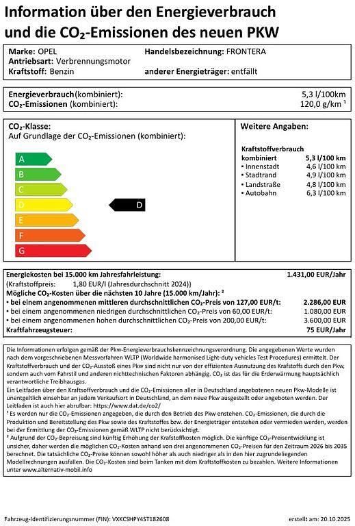 Arktis weiß Neu 2025 Opel Frontera SUV | 25.850 € (Fairer Preis) - Bild 1/1