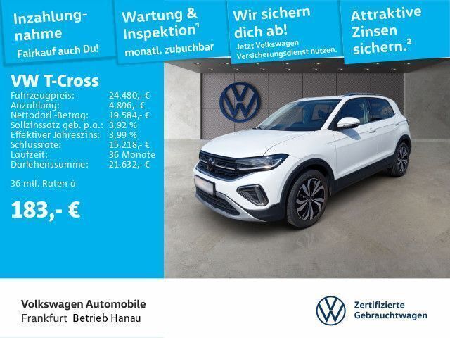 Pure white Gebraucht 2024 VW T-Cross Style SUV | 24.480 € (Fairer Preis) - Bild 1/4