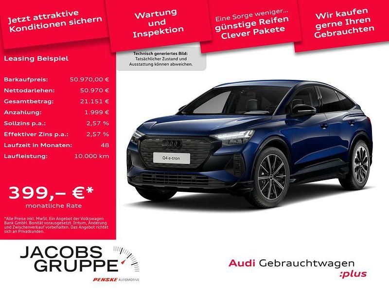 Navarrablau metallic Gebraucht 2025 Audi Q4 Sportback e-tron Ambiente SUV | 50.970 € (Teuer) - Bild 1/4