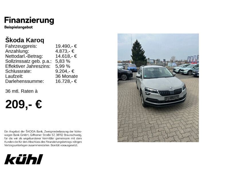 Steelgrau Gebraucht 2018 Skoda Karoq Style SUV | 19.290 € (Guter Preis) - Bild 1/4