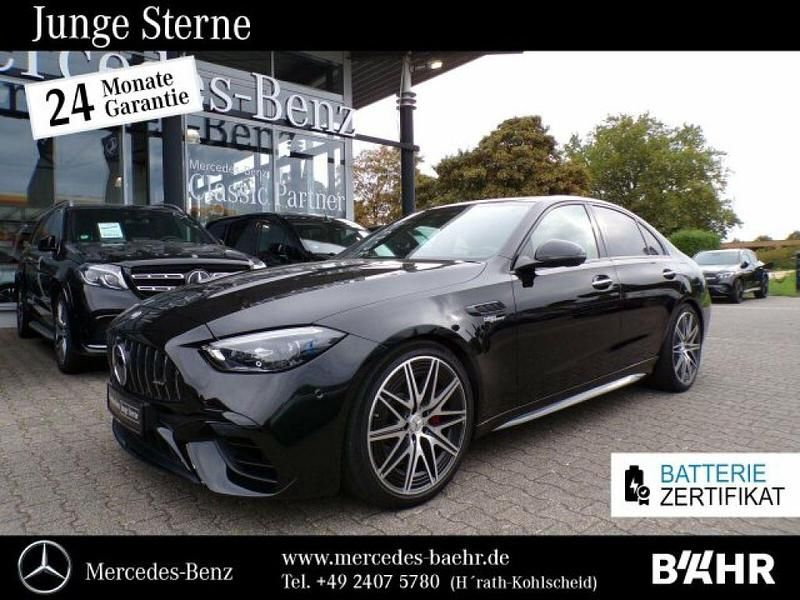 Lack obsidianschwarz (metallic) Gebraucht 2024 Mercedes C63 AMG SE Limousine | 79.949 € (Fairer Preis) - Bild 1/4