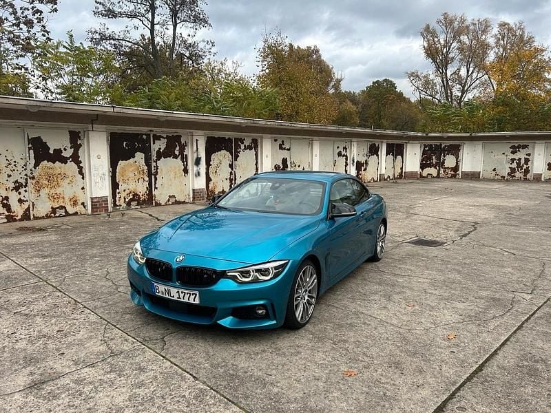 Blau Gebraucht 2018 BMW 430 Cabriolet M Sport Cabrio | 30.999 € (Teuer) - Bild 1/4