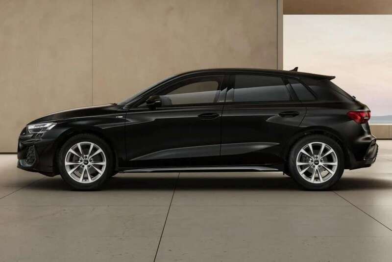 Mythosschwarz metallic Neu 2025 Audi A3 Sportback S-Line Limousine | 40.229 € (Guter Preis) - Bild 1/4