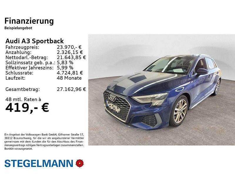 Gebraucht Audi A3 S-Line 150 PS (110 kW) 2021 Navarrablau metallic Limousine