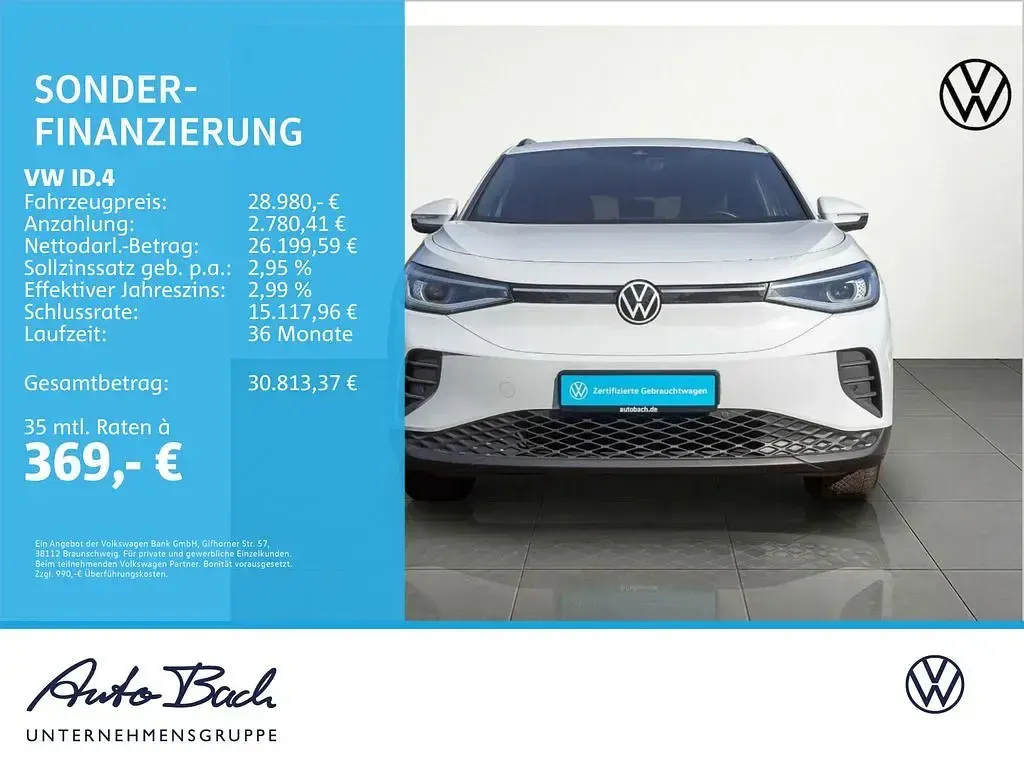 Gebraucht VW ID.4 Business 150 kW (204 PS) 2021 Gletscherweiß metallic SUV