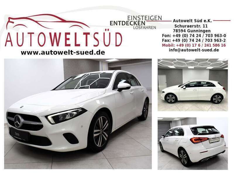Polarweiß Gebraucht 2018 Mercedes A200 Progressive Kleinwagen | 17.899 € (Fairer Preis) - Bild 1/4