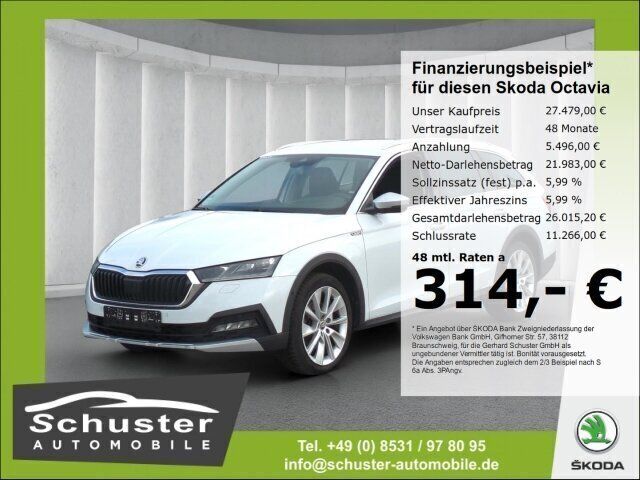 Weiss Gebraucht 2021 Skoda Octavia Scout 4x4 Kombi | 27.479 € (Fairer Preis) - Bild 1/4