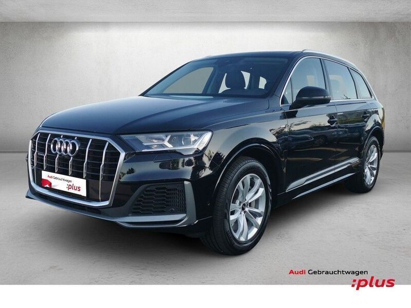 Schwarz Gebraucht 2021 Audi Q7 S-Line SUV | 52.680 € (Superpreis) - Bild 1/4