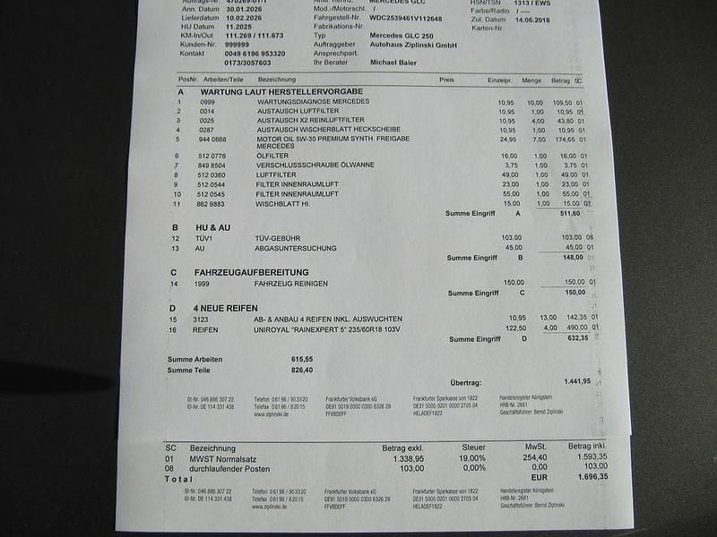 Gebraucht Mercedes GLC250 211 PS (155 kW) 2018 Weiß SUV