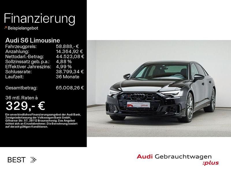 Brillantschwarz Gebraucht 2024 Audi S6 Sport Limousine | 58.888 € (Guter Preis) - Bild 1/4