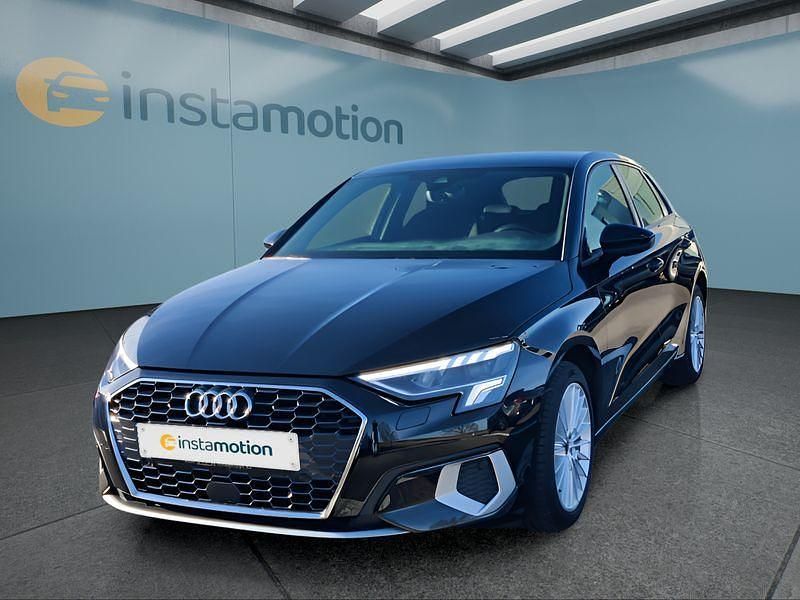 Schwarz Gebraucht 2023 Audi A3 Sportback Kleinwagen | 27.849 € (Fairer Preis) - Bild 1/4