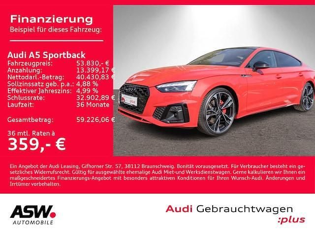 Progressivrot metallic Gebraucht 2024 Audi A5 Sportback S-Line Limousine | 53.830 € - Bild 1/4