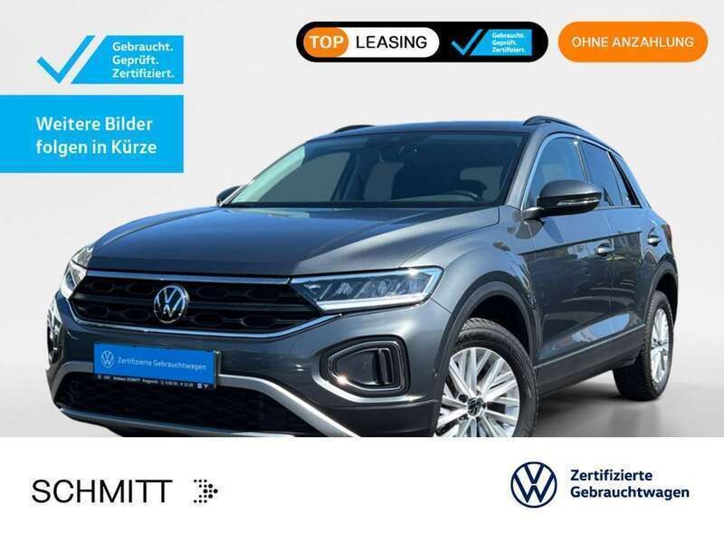 Indiumgrau metallic Gebraucht 2024 VW T-Roc Life SUV | 22.349 € (Fairer Preis) - Bild 1/3