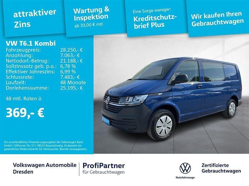 Blau Gebraucht 2021 VW T6.1 Van | 28.250 € - Bild 1/4
