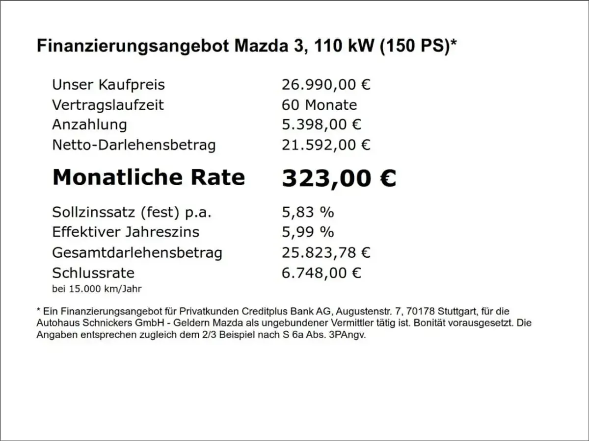 Gebraucht Mazda 3 Exclusive-Line 150 PS (110 kW) 2024 Schwarz Limousine