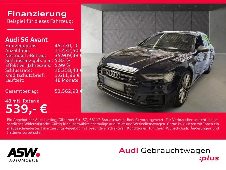 Gebraucht Audi S6 Ambiente 344 PS (253 kW) 2023 Firmamentblau metallic Kombi